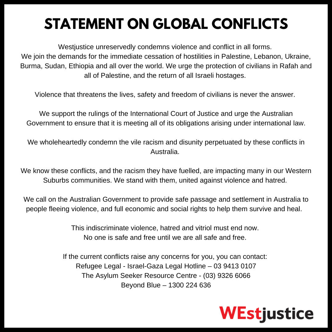 Statement on Global Conflicts